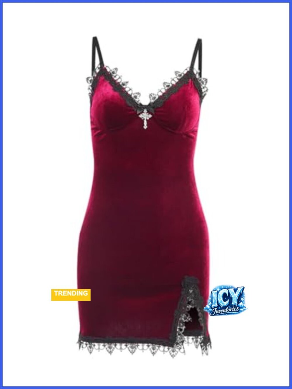 Gothic Velvet Mini Dress V-Neck Halter Sleeveless
